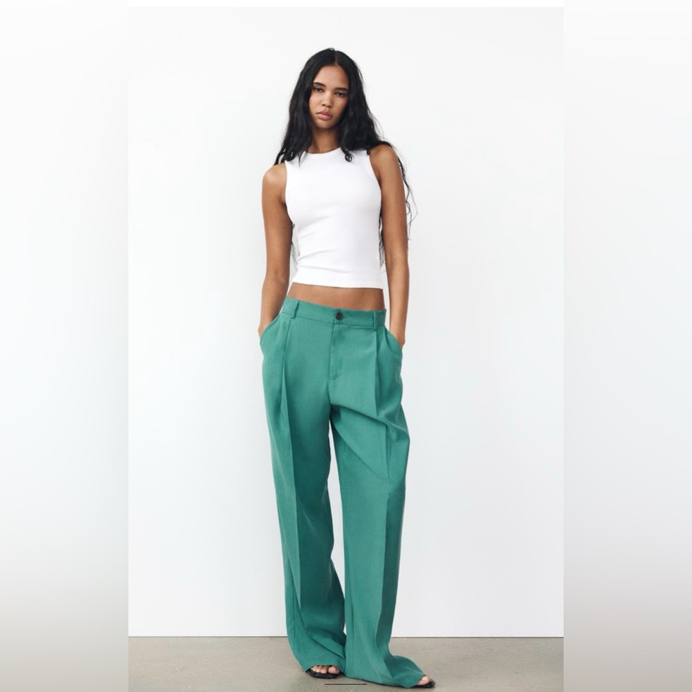 ZARA…fluid trousers with pleats